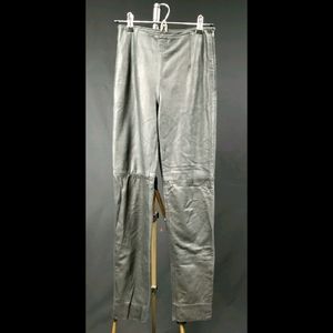 Neto Black Lambskin Leather Pants